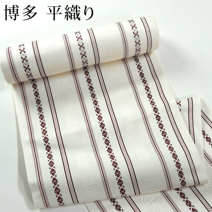 博多織 名古屋帯 博多帯 八寸帯 献上柄 透けない平地 本場筑前 森  