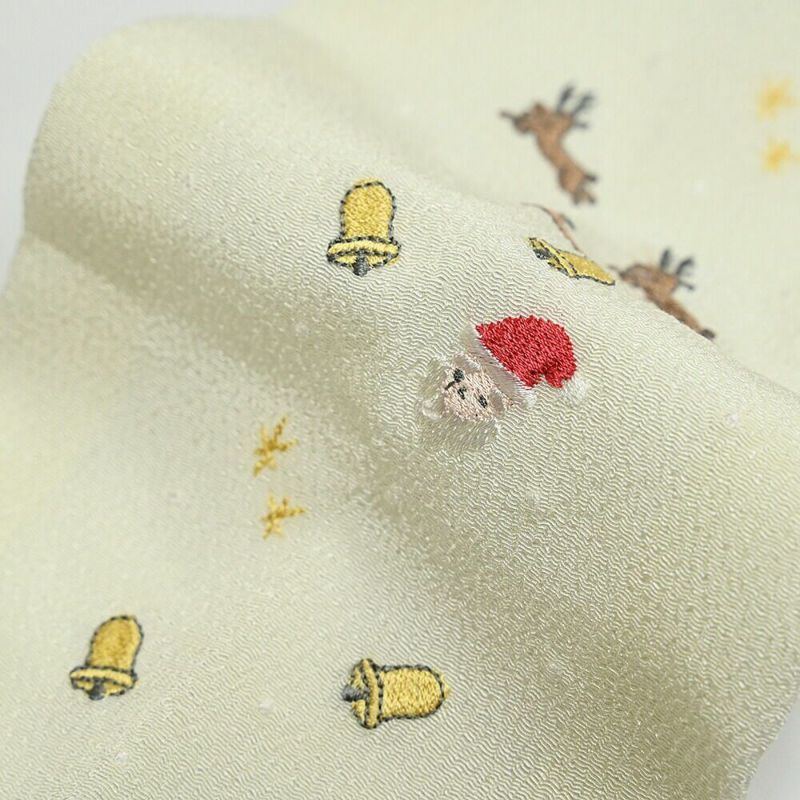 半衿 縫わない かんたん半衿 ピンで留めるだけ クリスマス 刺繍 半衿 縫わない かんたん半衿 ピンで留めるだけ クリスマス 刺繍