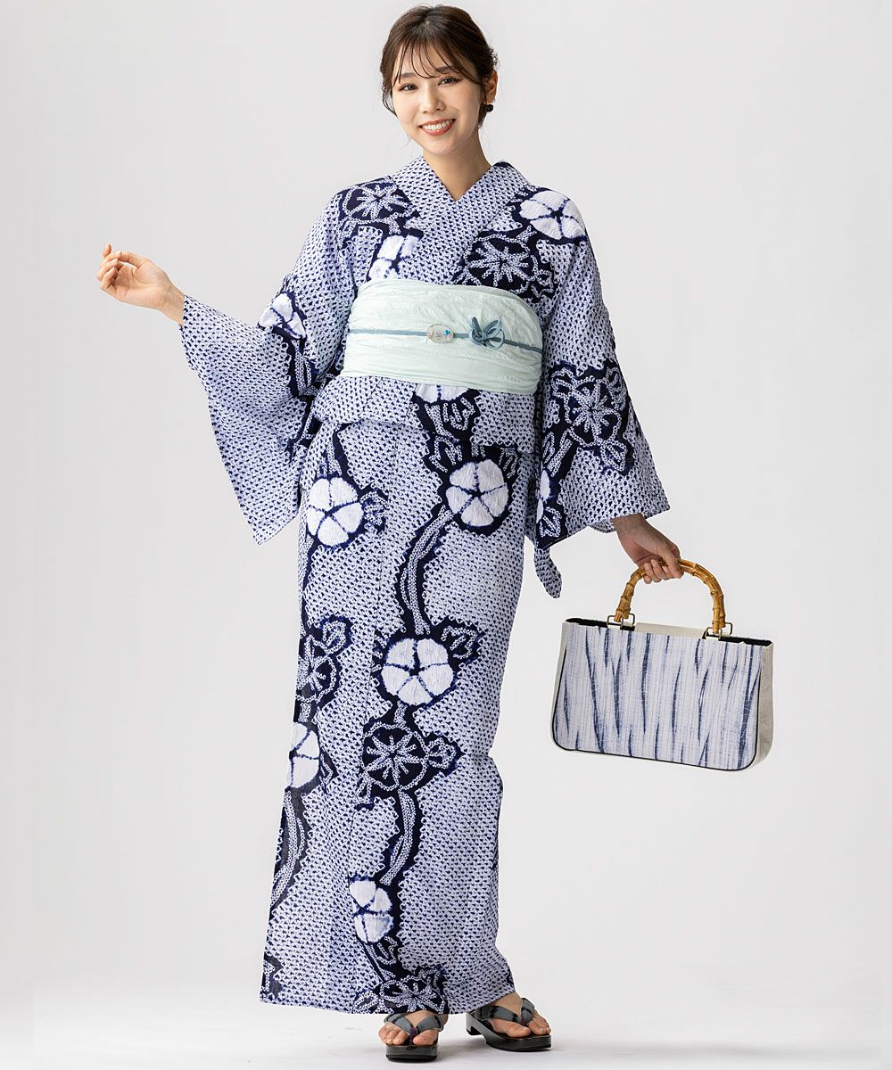 帯留め 半透明 流水 小花 楕円 赤 青：つゆくさ公式通販サイト