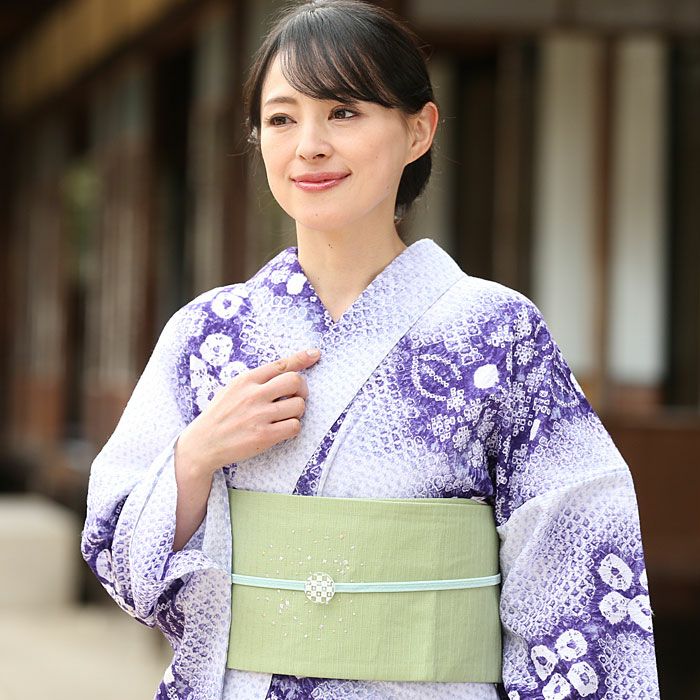浴衣 夏着物 帯留 クリア スクエア 吉祥文様 古典文様 透明 ：つゆくさ  