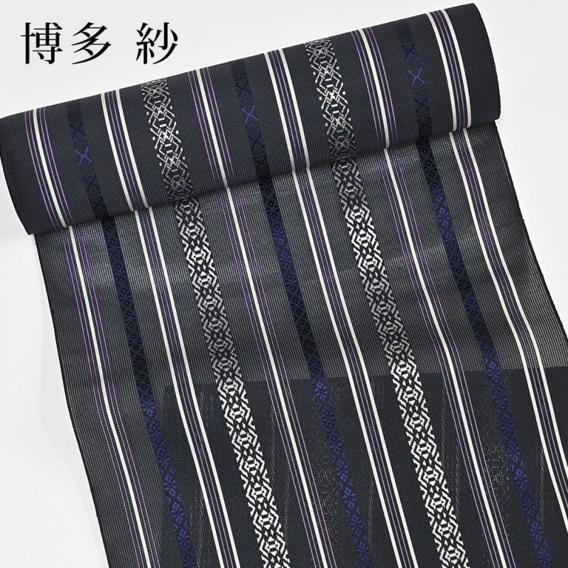 博多織 名古屋帯 博多帯 博多八寸帯 紗献上柄 透ける夏用 本場筑前 森 
