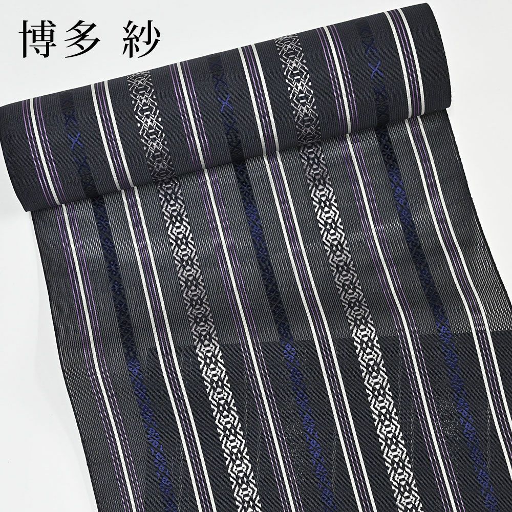 博多織 名古屋帯 博多帯 博多八寸帯 紗献上柄 透ける夏用 本場  