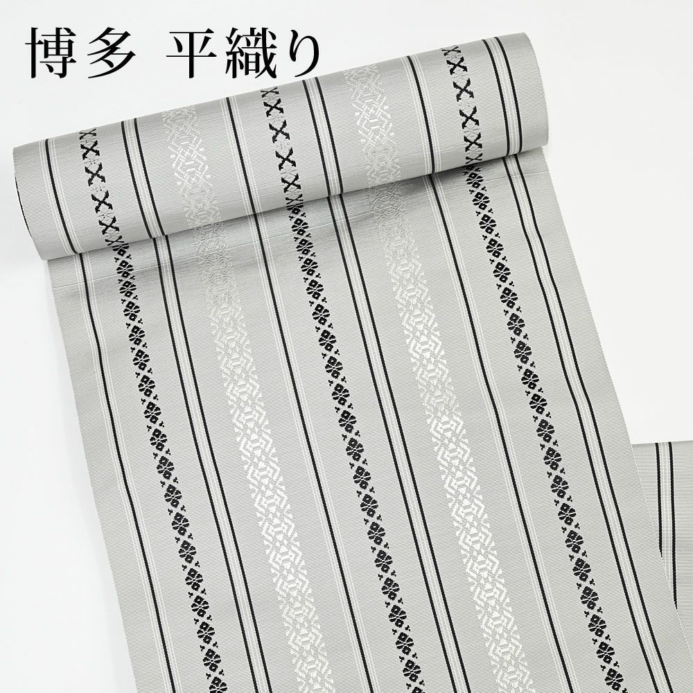 夏物 新品 正絹 本場筑前博多織紗八寸名古屋帯【かがり仕立付】人気の
