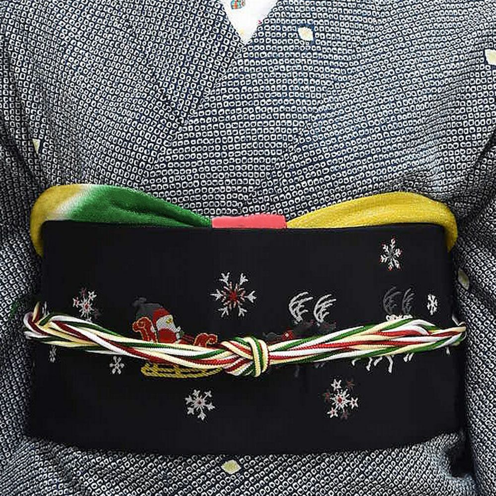 帯揚げ 帯締め クリスマスカラー セット 着物でクリスマス：つゆくさ 