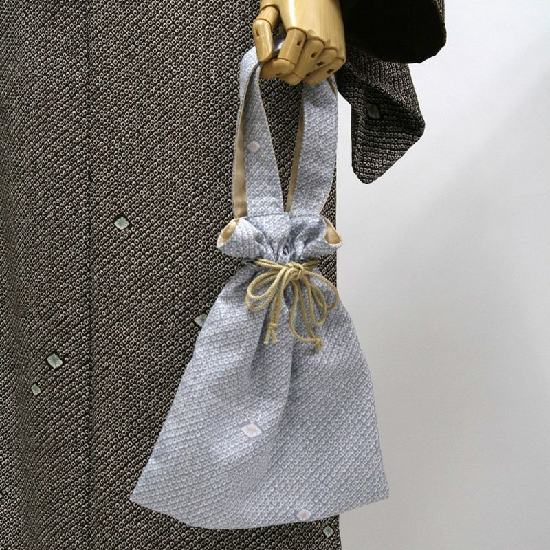 巾着バッグ 鹿の子柄 巾着ポーチ 巾着袋：つゆくさ公式通販サイト