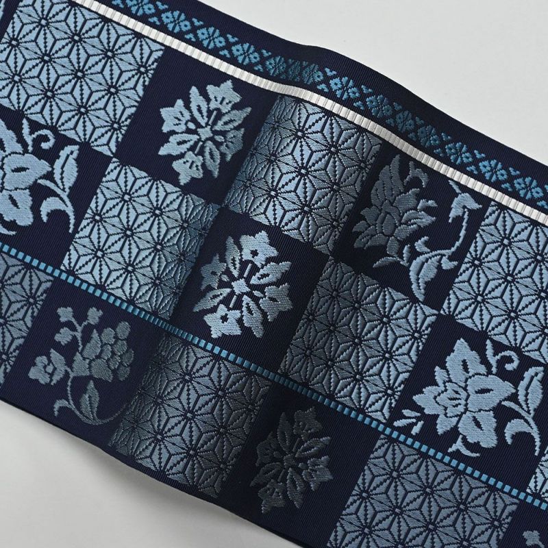 博多織 博多帯 半幅帯 博多小袋帯 長尺 森博多織 謹製 正絹