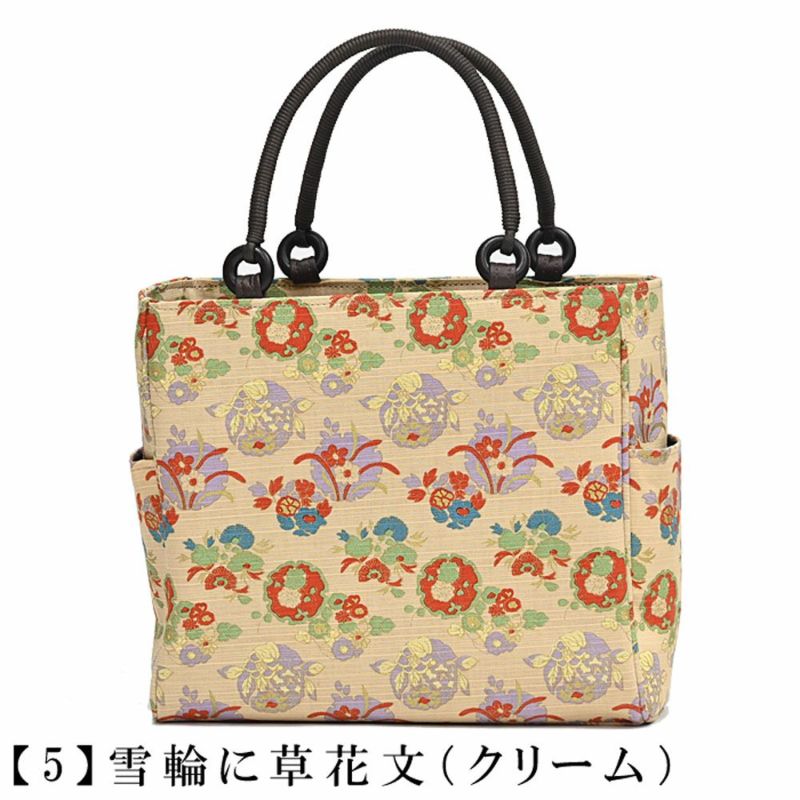 バッグ 名物裂 トートバッグ 荒磯 名物裂文様 小さめ マチあり | 有松