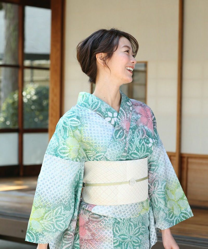 定番 フルオーダー】浴衣 有松絞り 花だん | 有松絞り浴衣 ゆかた屋 着物・浴衣