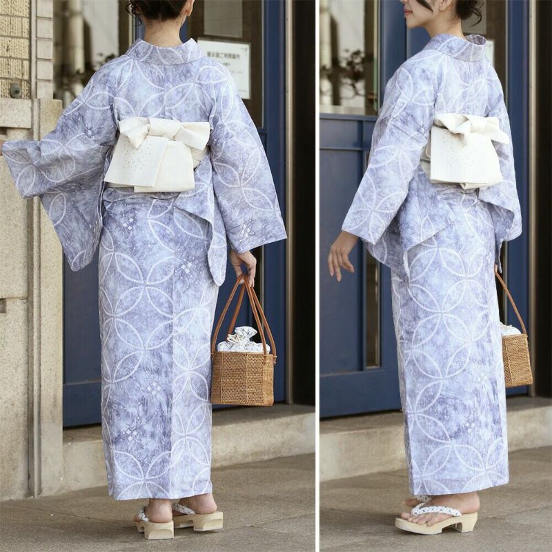 フルオーダー】浴衣 有松絞り 七宝かざり | 有松絞り浴衣 ゆかた