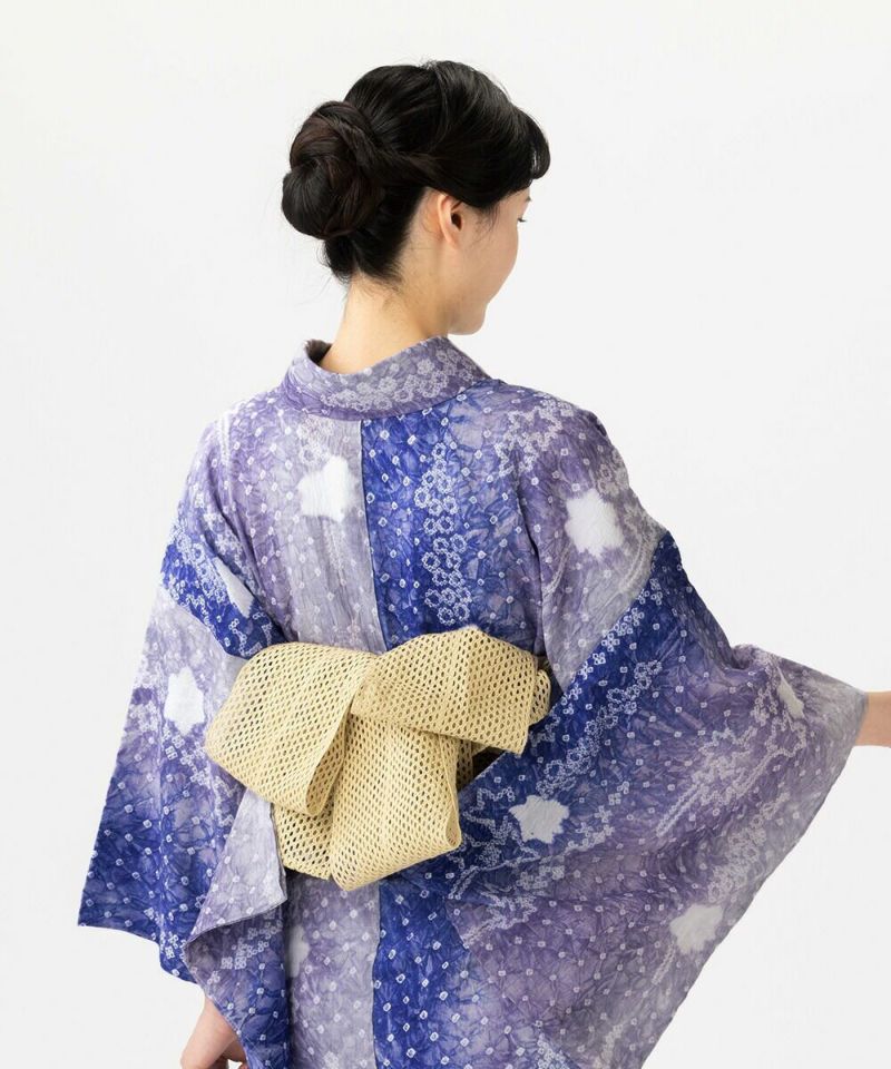すっきりデザイン有松絞り浴衣 9/30まで5％OFF＞【フルオーダー】浴衣 有松絞り ルピナス