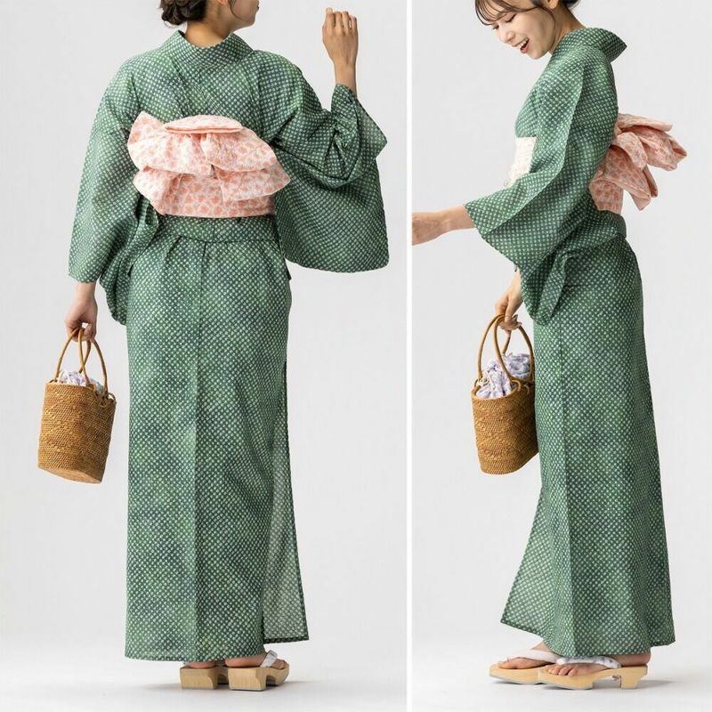 綿麻ゆかた　鹿の子絞り風　2025年8月末まで掲載 綿麻ゆかた 鹿の子絞り風 2025年8月末まで掲載 着物・浴衣