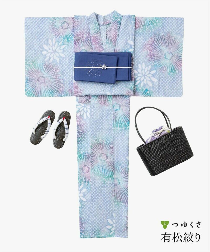 フリーサイズ】浴衣 有松絞り 2025 花火 | 有松絞り浴衣 ゆかた屋つゆくさ