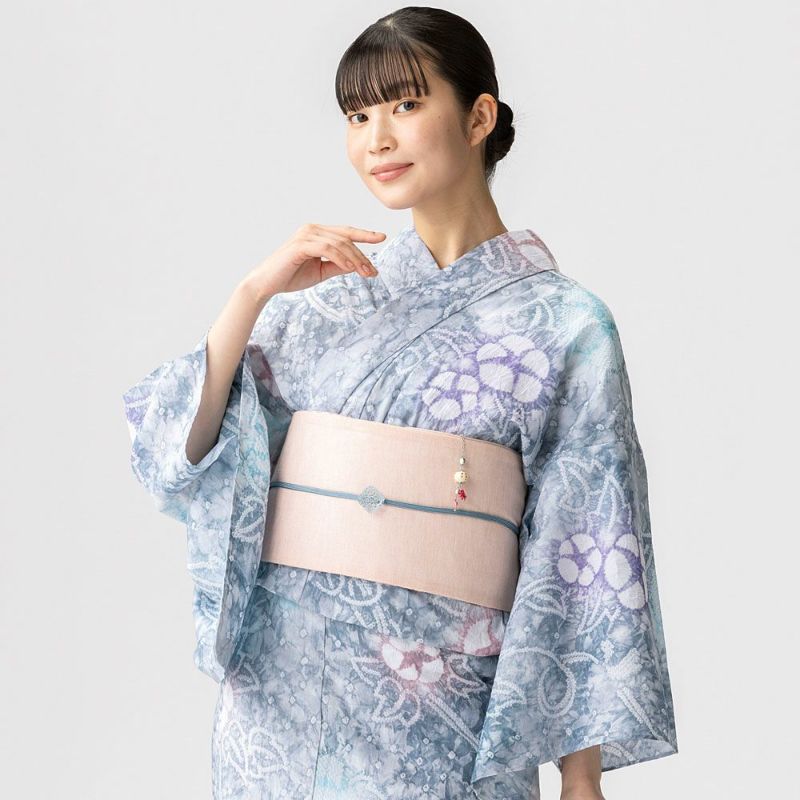 やたら三浦絞り 有松絞り リバーシブル 半幅帯 ピンク | 有松