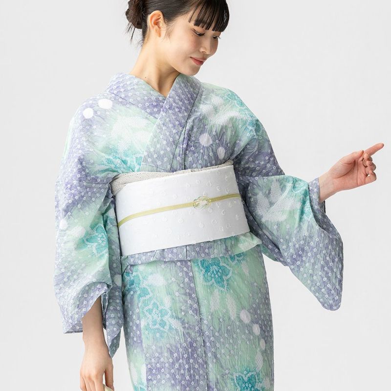 有松絞り*ピンクうさぎ*浴衣*単衣*夏着物*しつけ付き*洗える着物*有松鳴海絞り つゆくさ 有松絞り 浴衣 カラーで選ぶ「赤・ピンク」