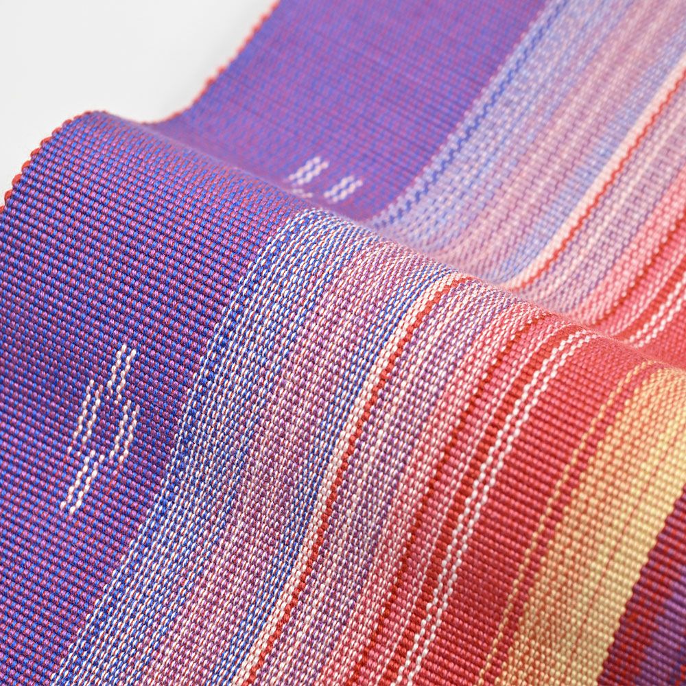 ミンサー織 みんさ 半幅帯 紫ミックス | 有松絞り浴衣 ゆかた屋つゆくさ