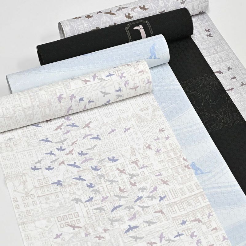 東レ シルック 長襦袢 fuku-inner 鳥観 グレー 洗える長襦袢【メーカー 東レ シルック 長襦袢 fuku-inner 鳥観 グレー 洗える長襦袢【メーカー