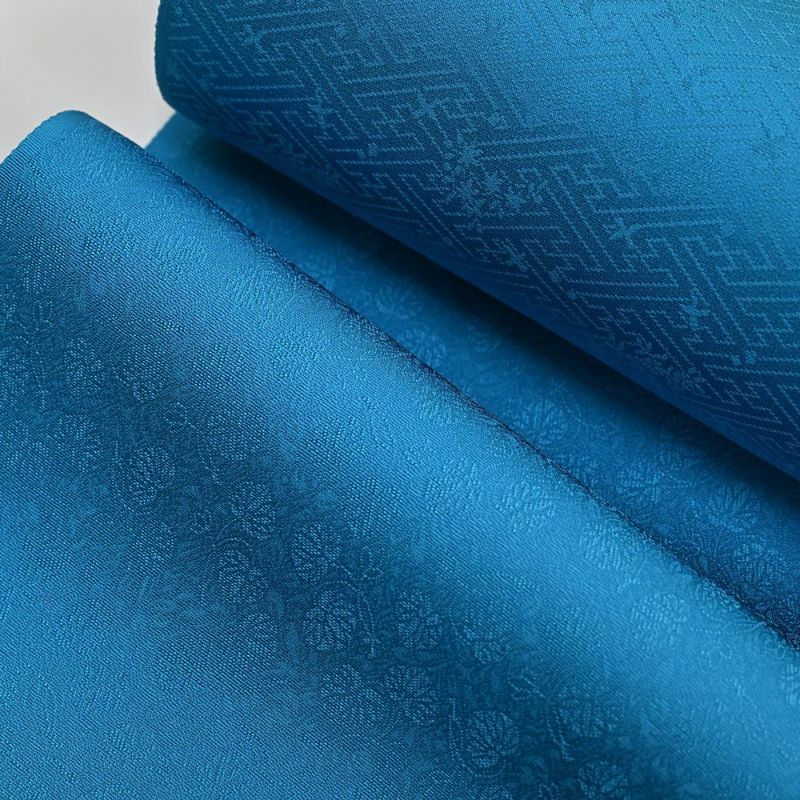 仕立なしでお届け※【SALE】【反物のみ】色無地 正絹 反物 着尺 青